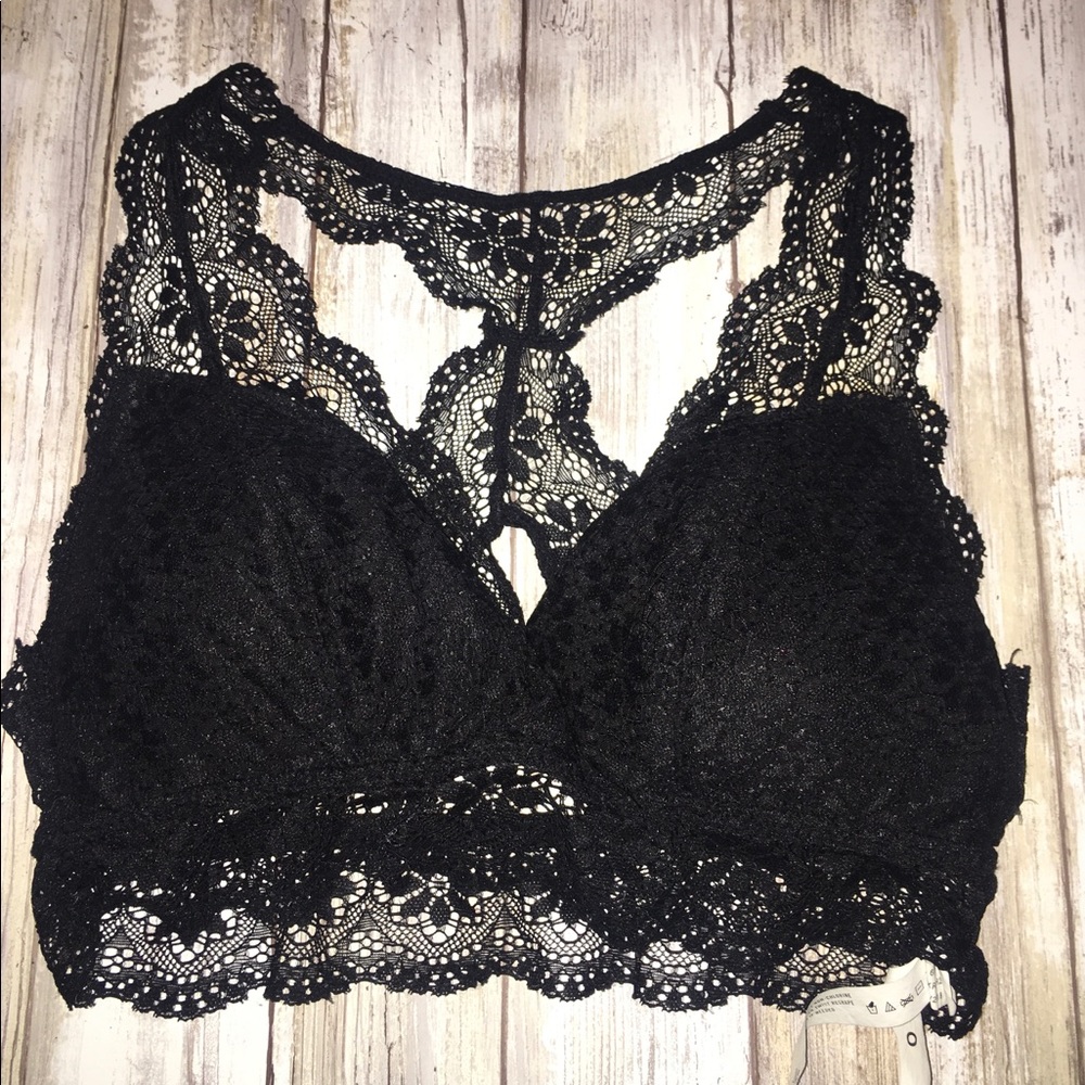 Black lace bralette